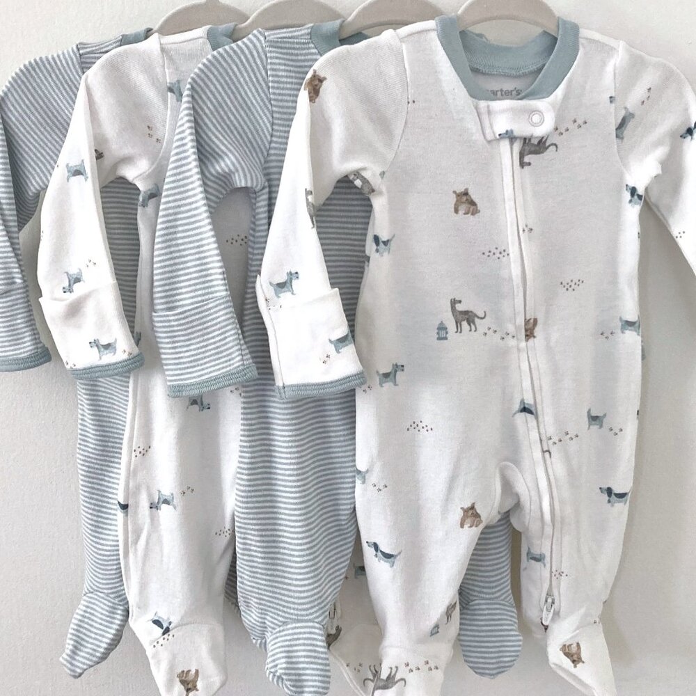 Carter's Baby Boy Blue Sleeper Bundle Newborn